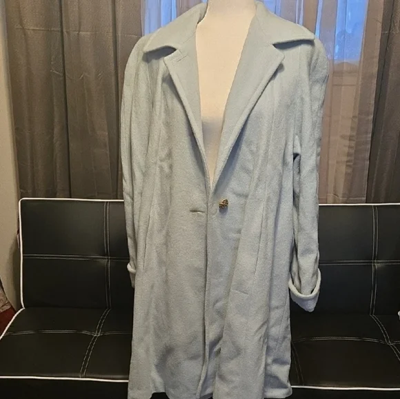 Ashley Scott Women's Light Blue Coat - Picture 8 of 8